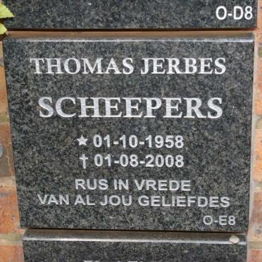 SCHEEPERS Thomas Jerbes 1958-2008