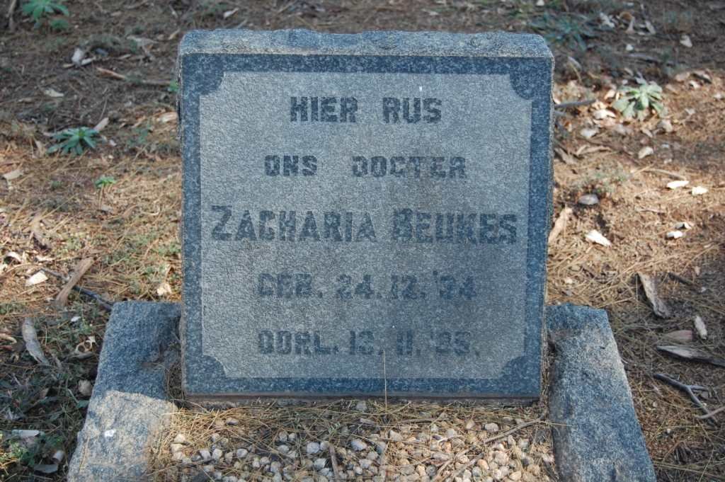 BEUKES Zacharia 1934-1935