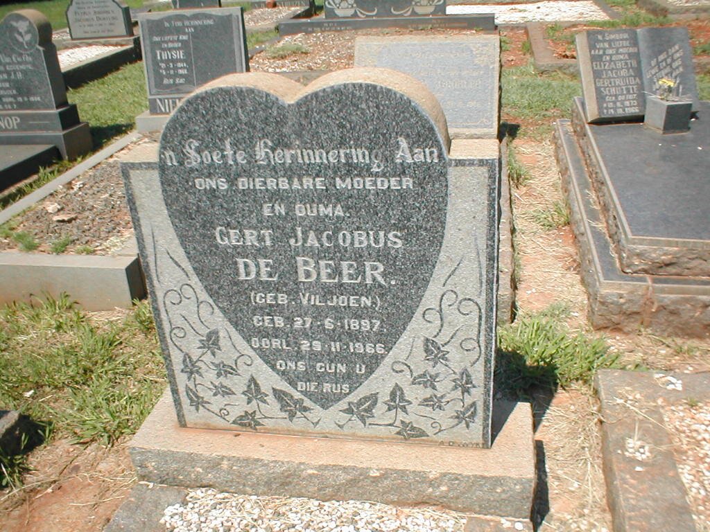 BEER Gert Jacobus, de geb. VILJOEN 1897-1966