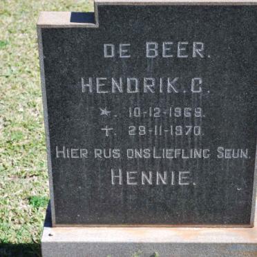 BEER Hendrik C., de 1969-1970