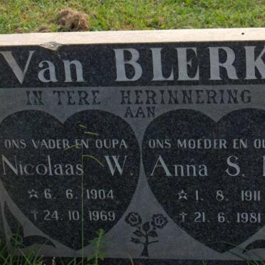 BLERK Nicolaas W., van 1904-1969 &amp; Anna S.M. 1911-1981