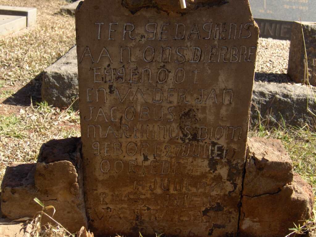 BLOM Jan Jacobus Marthinus  -1949