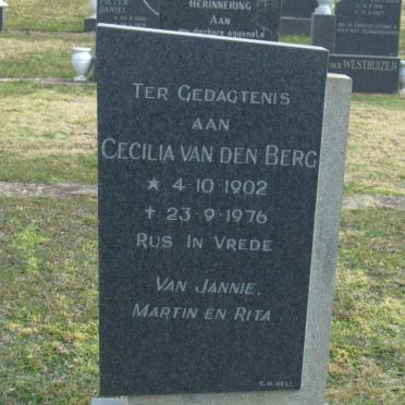 BERG Cecilia, van den 1902-1976