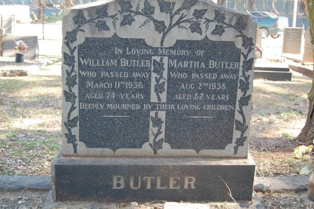 BUTLER William -1936 &amp; Martha -1938