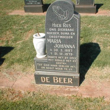 BEER Maria Johanna, de 1887-1979