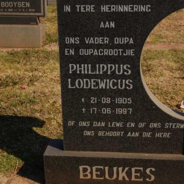 BEUKES Philippus Lodewicus 1905-1997