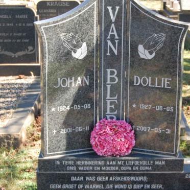 BLERK Johan, van 1924-2001 &amp; Dollie 1927-2007