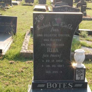 BOTES Rita nee PAVIER 1952-1987