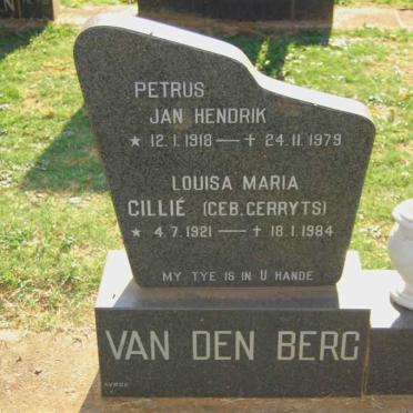 BERG Petrus Jan Hendrik, van den  1918-1979 &amp; Louisa Maria CILLIé nee GERRYTS 1921-1984