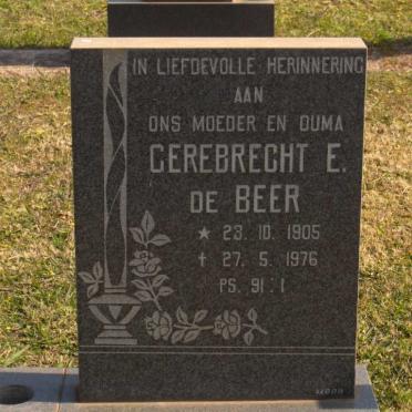 BEER Gerebrecht E. , de 1905-1976