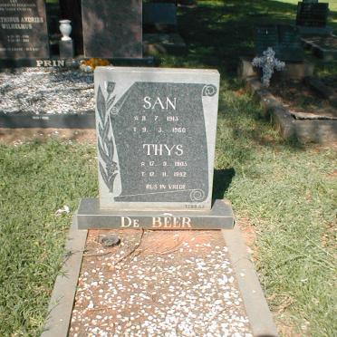 BEER Thys, de 1903-1952 &amp; San 1913-1960