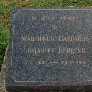 BEHRENS Marthinus Casparus Johannes 1900-1969 &amp; Adriana Catherina 1907-2005