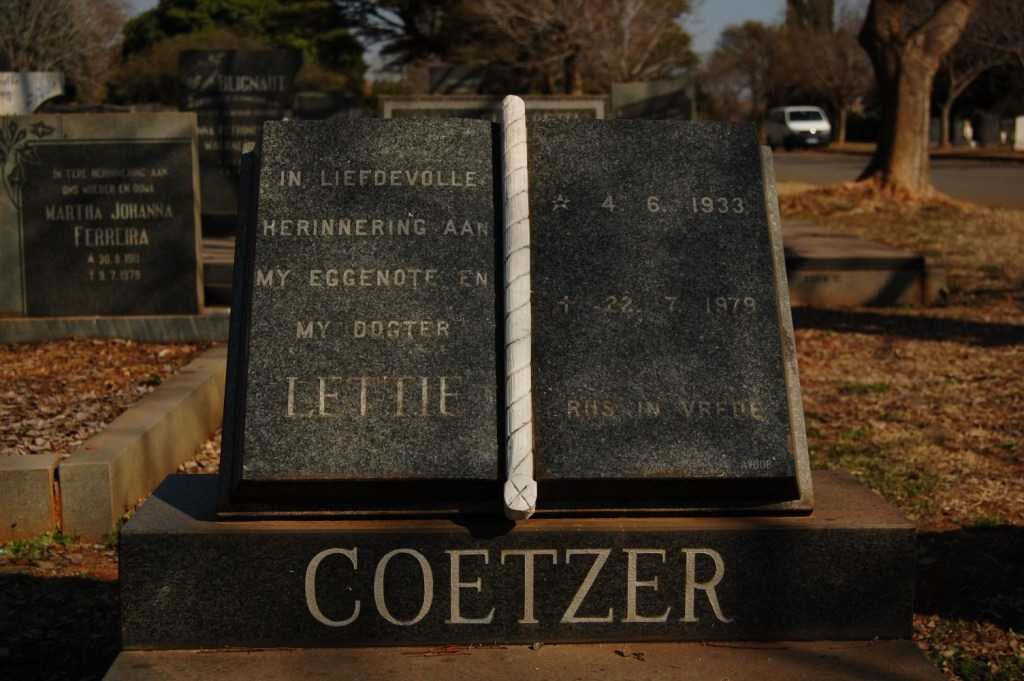 COETZER Lettie 1933-1979