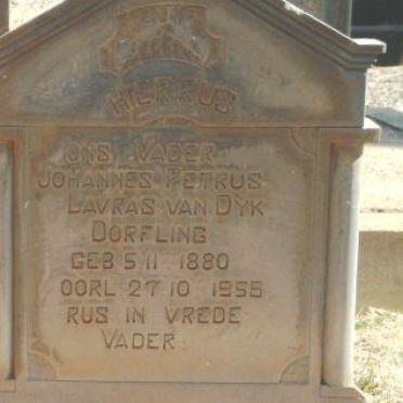 DORFLING Johannes Petrus Lavras van Dyk 1880-1955