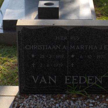 EEDEN Christiaan A., van  1919-1979 &amp; Martha J.E. 1931-