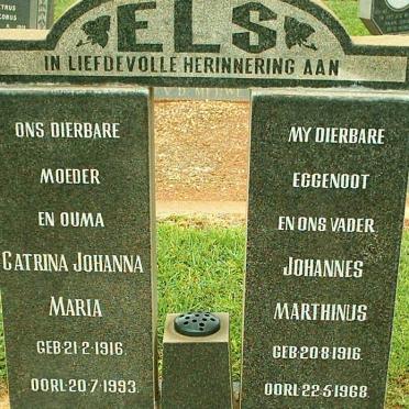 ELS Johannes Marthinus 1916-1968 &amp; Catrina Johanna Maria 1916-1993
