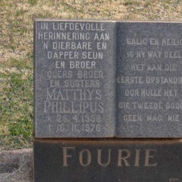FOURIE Matthys Phillipus 1958-1976