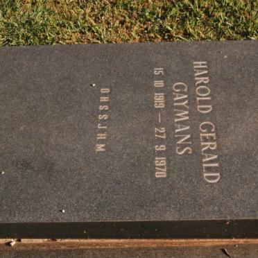 GAYMANS Harold Gerard 1919-1970