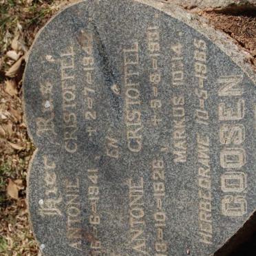 GOOSEN Antonie Cristoffel 1941-1942 :: GOOSEN Antonie Cristoffel 1926-1931