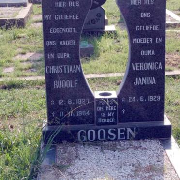 GOOSEN Christiaan Rudolf 1927-1984 &amp; Veronica Janina 1929-