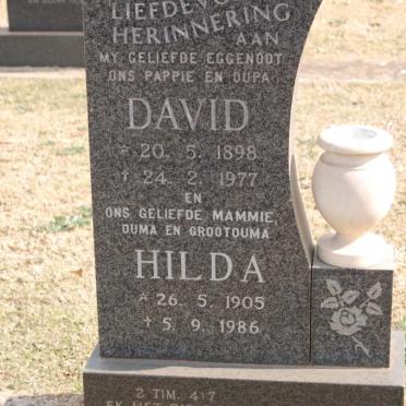 HEWITT David 1898-1977 &amp; Hilda 1905-1986