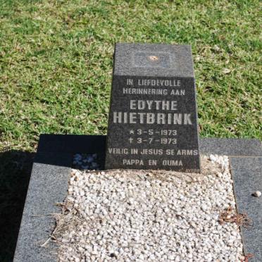 HIETBRINK Edythe 1973-1973