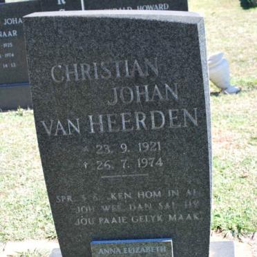 HEERDEN Christiaan Johan, van 1921-1974 &amp; Anna Elizabeth 1925-2006