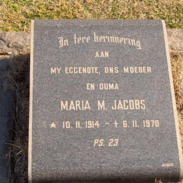 JACOBS Maria M. 1914-1970