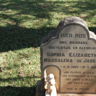 JAGER Sophia Elizabeth Magdalena, de 1965-1967