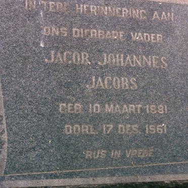 JACOBS Jacob Johannes 1881-1961