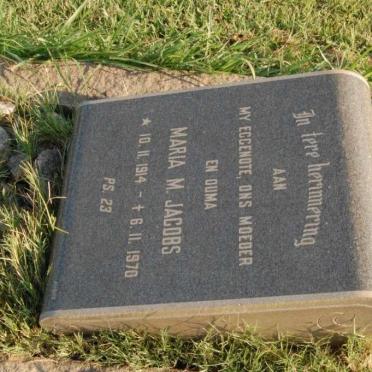 JACOBS Maria M. 1914-1970