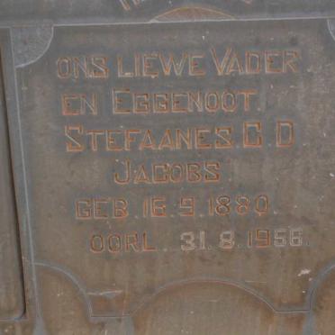 JACOBS Stefaanes C.D. 1880-1956 &amp; Diena J.K. ESTERHUIZEN 1882-1955