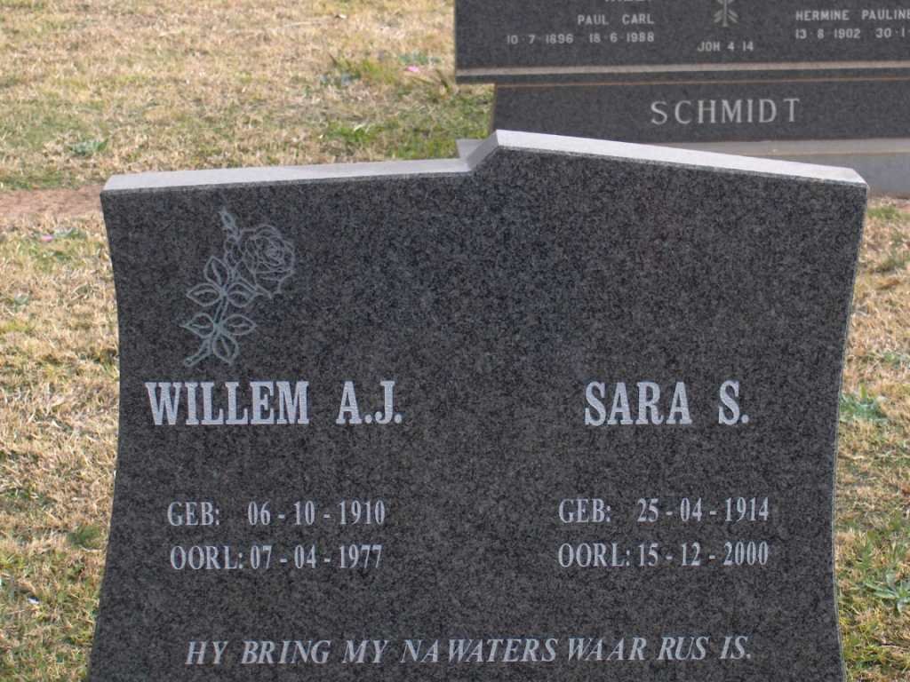 KLOPPER Willem A.J. 1910-1977 &amp; Sara S. 1914-2000