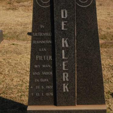 KLERK Pieter, de 1922-1976