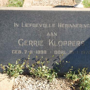 KLOPPERS Gerrie 1898-1970
