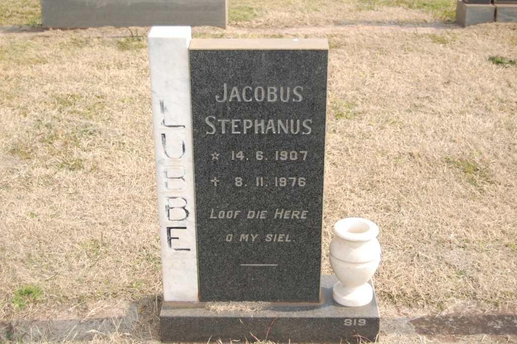 LUBBE Jacobus Stephanus 1907-1976