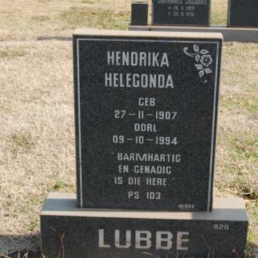 LUBBE Hendrika Helegonda 1907-1994