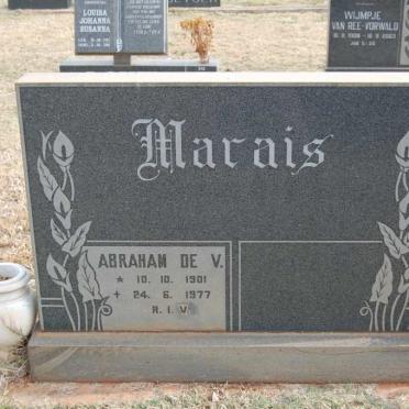 MARAIS Abraham De V. 1901-1977