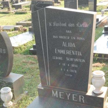 MEYER Alida Emmerentia nee SERFONTEIN 1896-1979