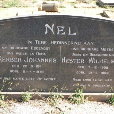 NEL Gerber Johannes 1911-1970 &amp; Hester Wilhelmina 1909-1989