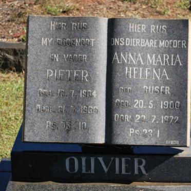 OLIVIER Pieter 1904-1968 &amp; Anna Maria Helena BUSER 1900-1972
