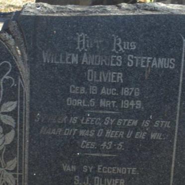 OLIVIER Willem Andries Stefanus 1876-1949