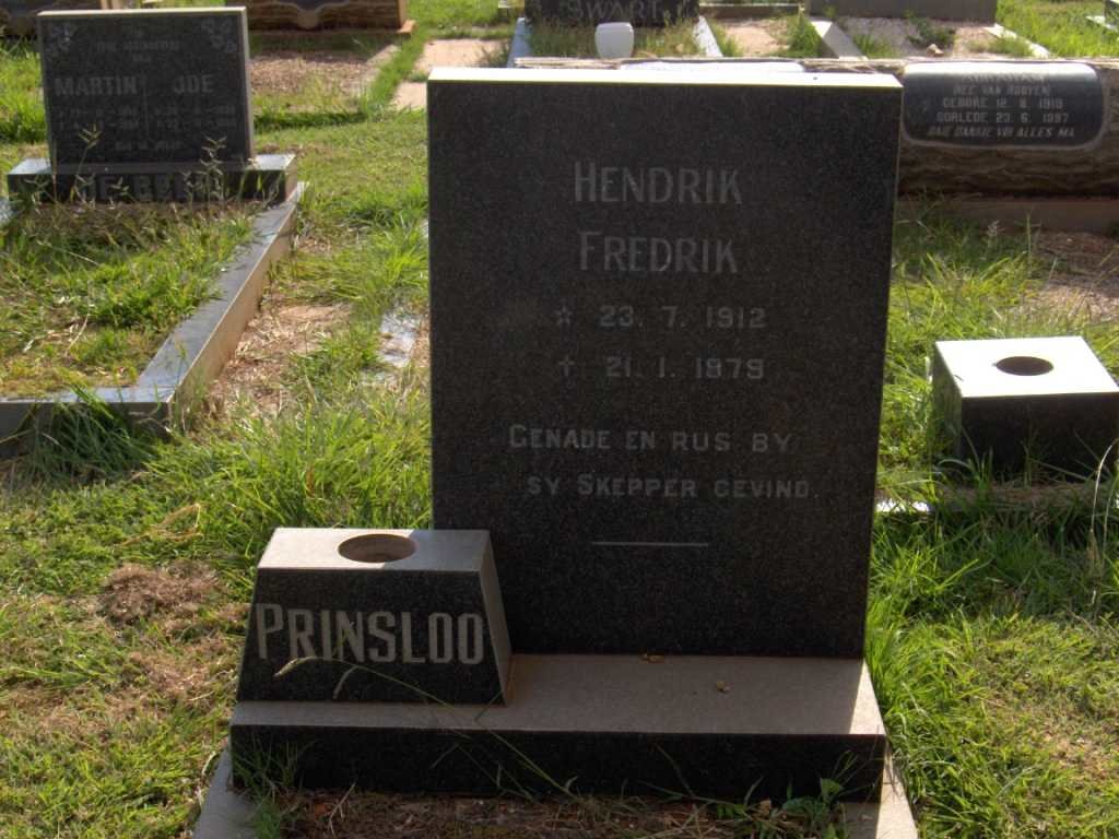 PRINSLOO Hendrik Fredrik 1912-1979