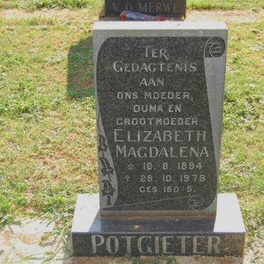 POTGIETER Elizabeth Magdalena 1894-1978