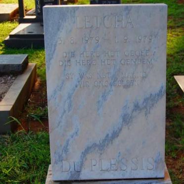 PLESSIS Letcha, du 1979-1979