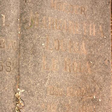 ROUX Margaretha Louisa, le