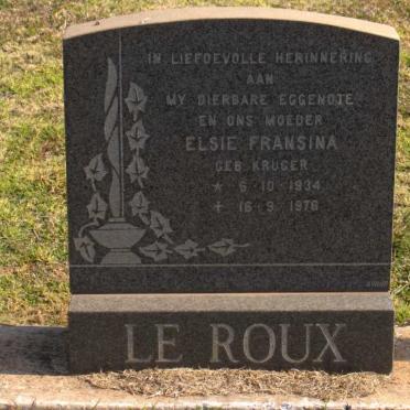 ROUX Elsie Fransina, le nee KRUGER 1934-1976