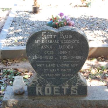 ROETS Anna Jacoba nee HORN 1893-1963