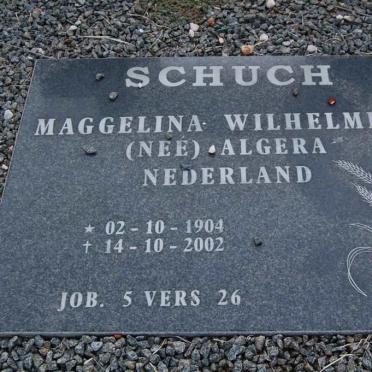 SCHUCH Maggelina Wilhelmina nee ALGERA 1904-2002
