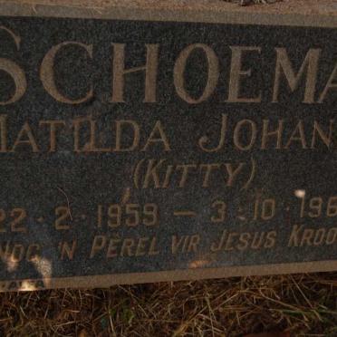 SCHOEMAN Matilda Johanna 1959-1968